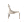 Italian minimalist white saddle leather Seattle chairs